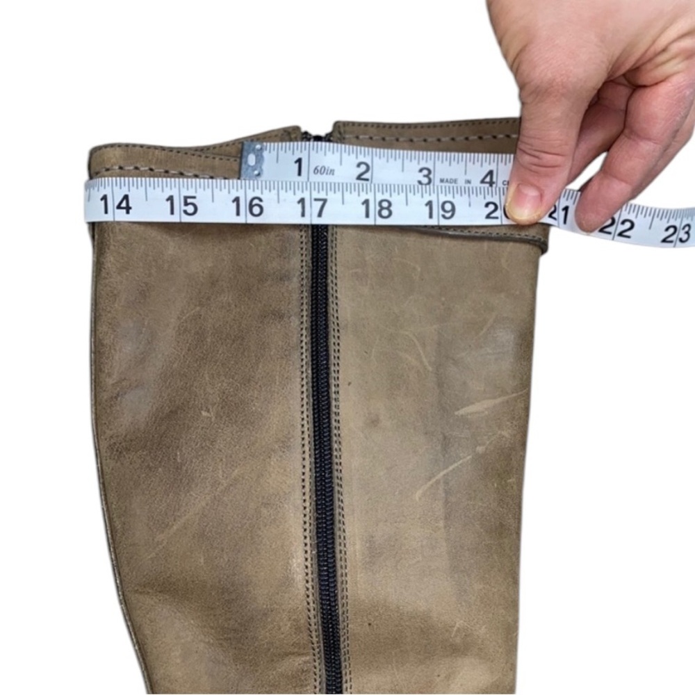 FRYE Carmen Tall Boots Size 8.5 Stone Tan Brown - Picture 6 of 16